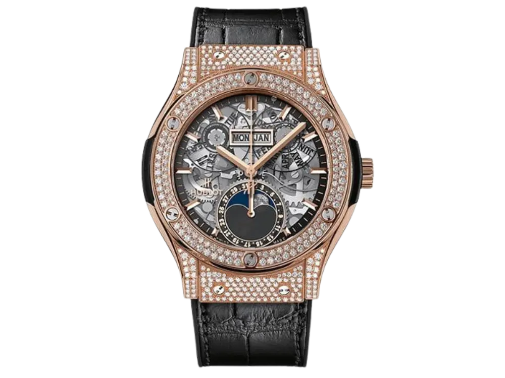 Hublot Classic Fusion Aerofusion Moonphase King Gold 42mm, Ref# 547.OX.0180.LR