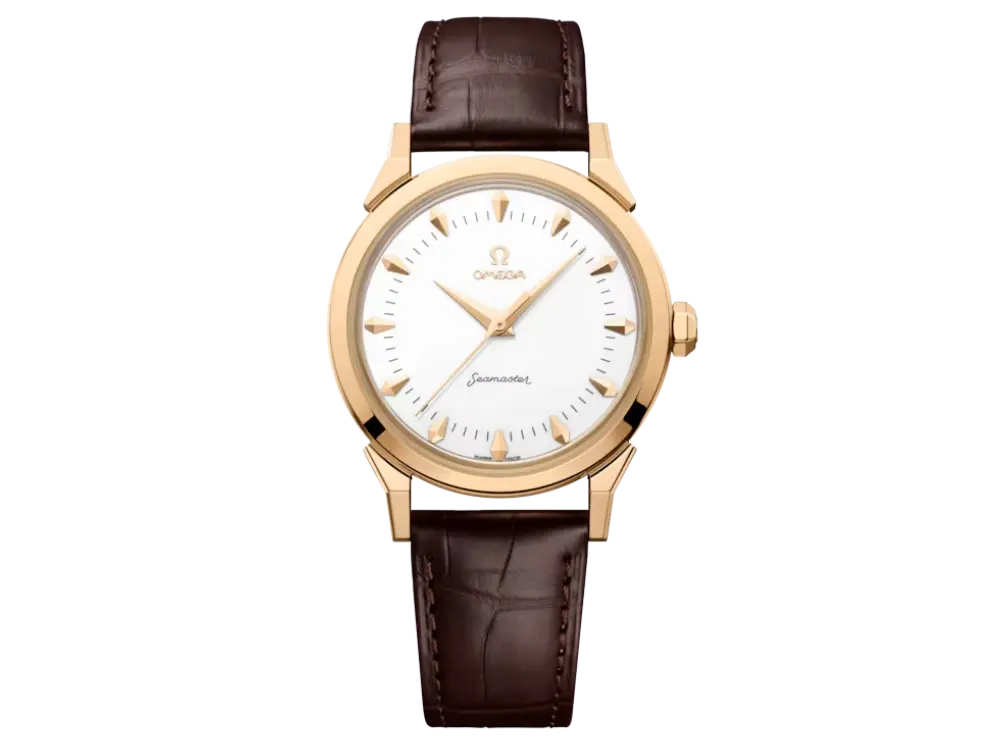 Seamaster 37 Moonshine Gold On Alligator Ref. 522.53.37.20.04.001