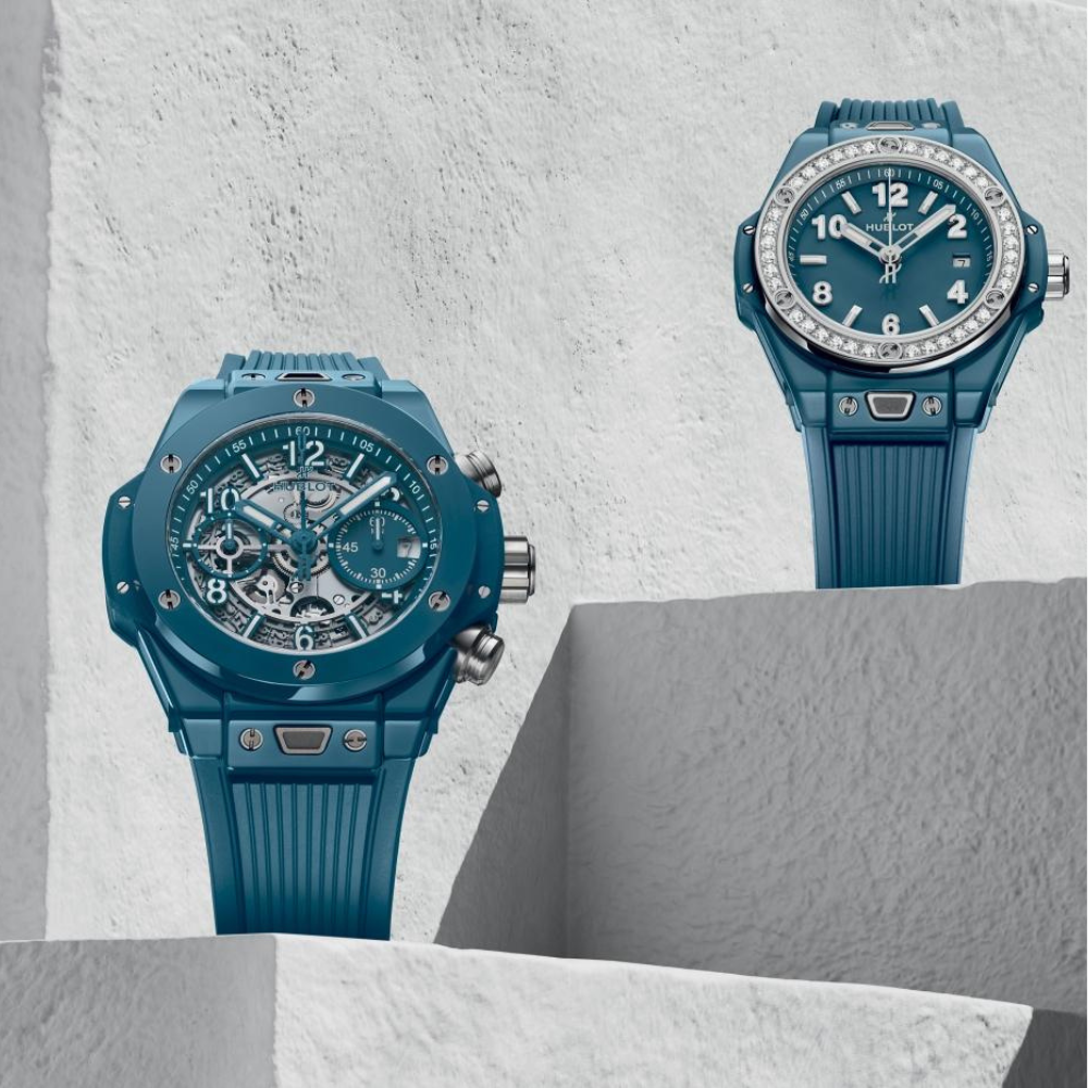 Big Bang One Click Petrol Blue Ceramic Diamonds Ref. 485.ES.5171.RX.1204 - Image 5