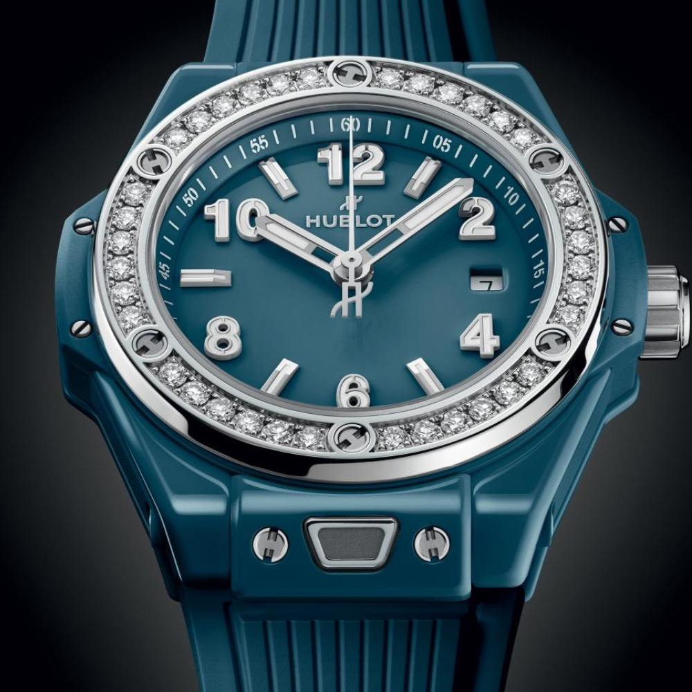 Big Bang One Click Petrol Blue Ceramic Diamonds Ref. 485.ES.5171.RX.1204 - Image 2