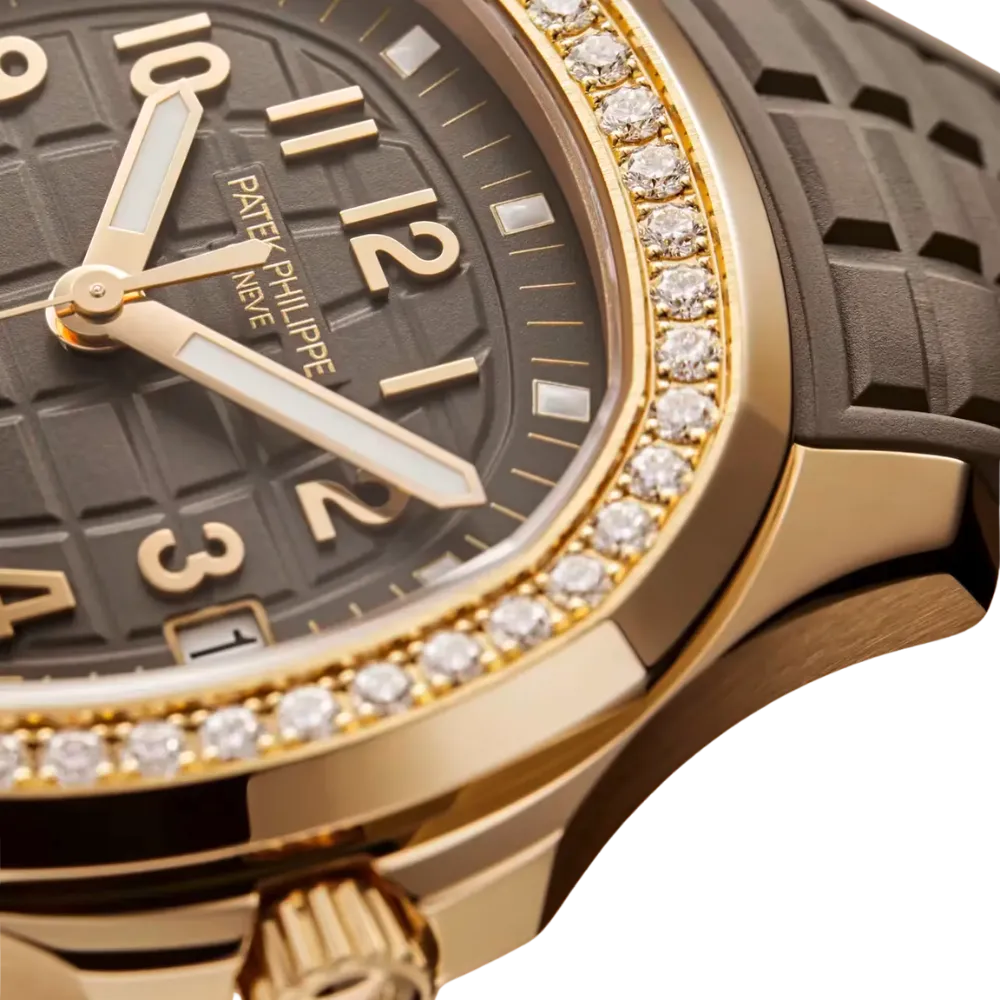 Patek Philippe Aquanaut 5268/200R-010 Rose Gold Taupe Brown Dial Diamond Bezel - Image 2