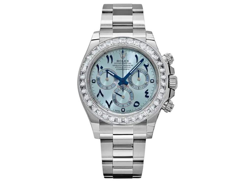 Rolex Daytona 116576TBR Platinum Diamond Ice Blue Arabic Dial