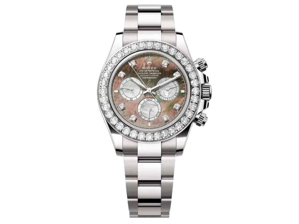 Rolex Daytona 126579RBR White Gold Mother of Pearl Diamond Dial Diamond Bezel (2024)