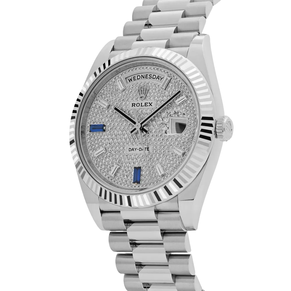 Rolex Day-Date 40 228236 Platinum Pavé Diamond Dial - Image 2
