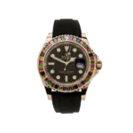 Rolex Yacht-Master 40 116695SATS Rose Gold Black Dial Rainbow Bezel