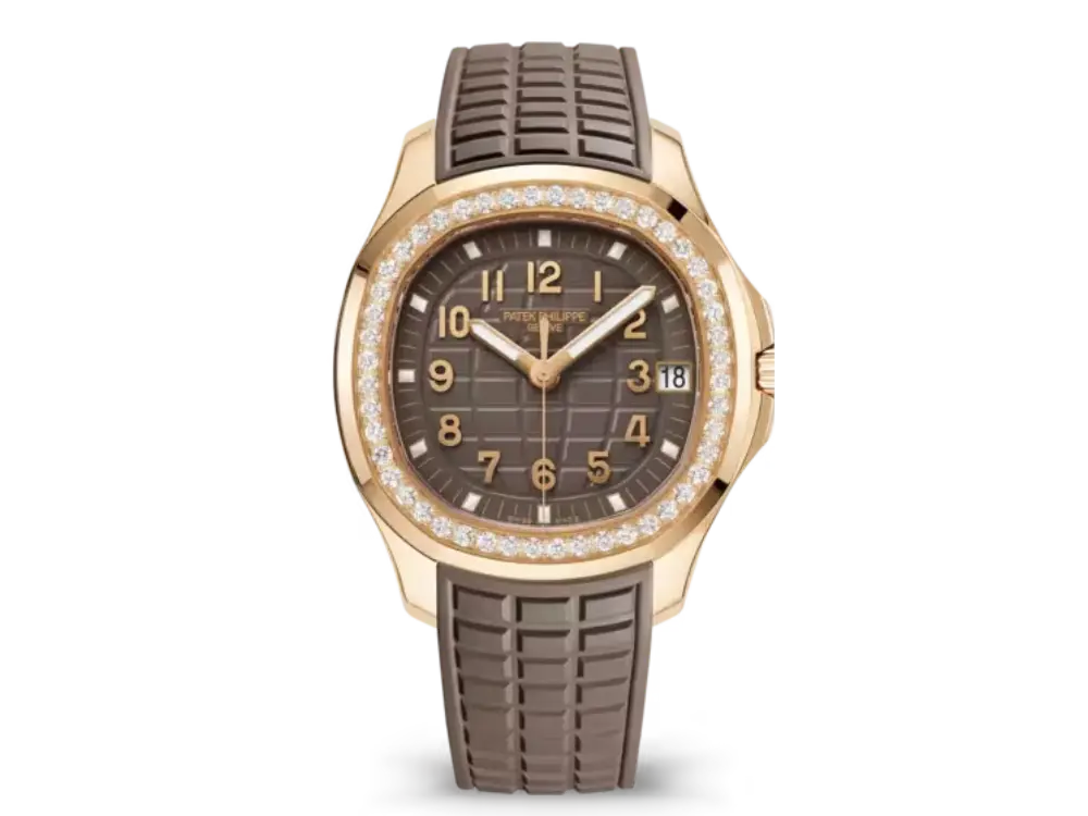 Patek Philippe Aquanaut Luce Automatic Diamond Brown Dial Ladies Watch 5068R-001