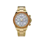 Rolex Daytona 116578SACO Yellow Gold Sapphire Bezel Mother Of Pearl Dial