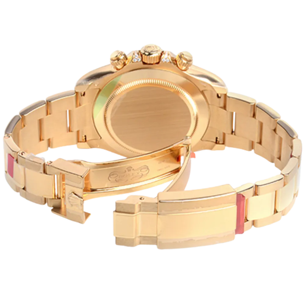 Rolex Daytona 116598RBOW 'Rainbow' Yellow Gold Black Dial Sapphire Bezel - Image 4