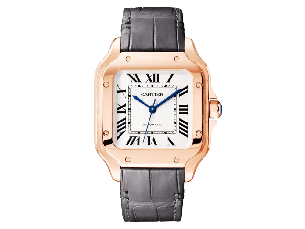 Santos de Cartier Medium Automatic Gold Watch