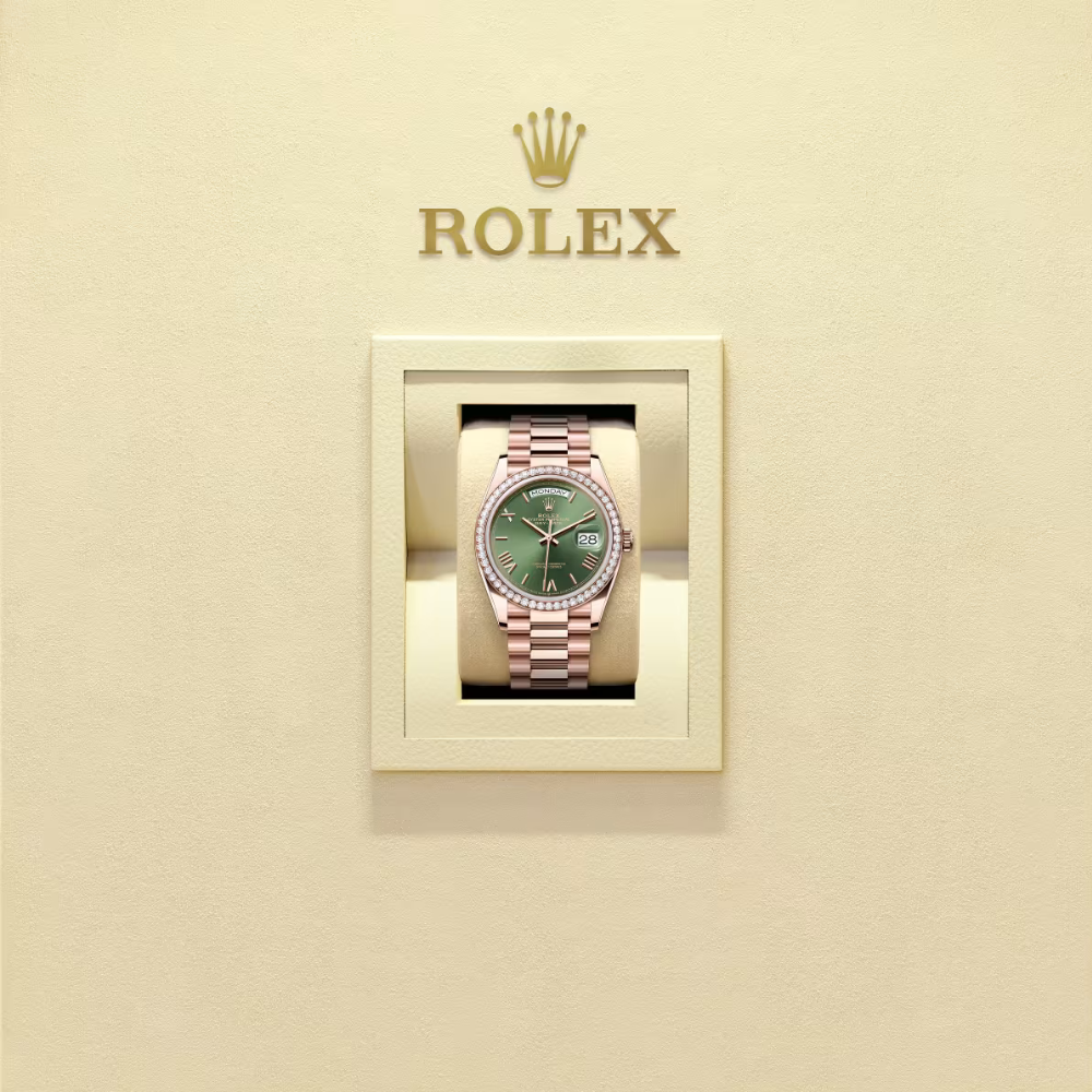 Rolex Day-Date 36 – Green Dial and Diamonds Ref. 128345RBR-0085 - Image 6