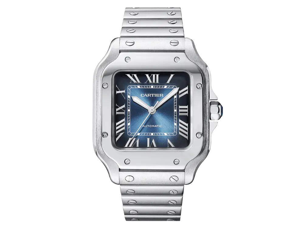 Santos de Cartier Medium Blue Dial Automatic