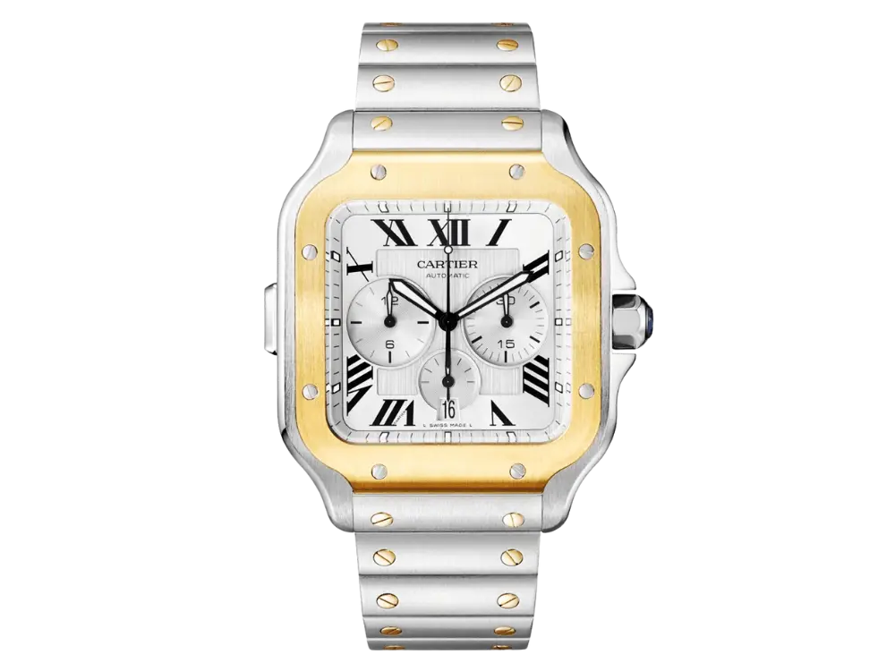 Santos de Cartier XL Chronograph Steel/Gold