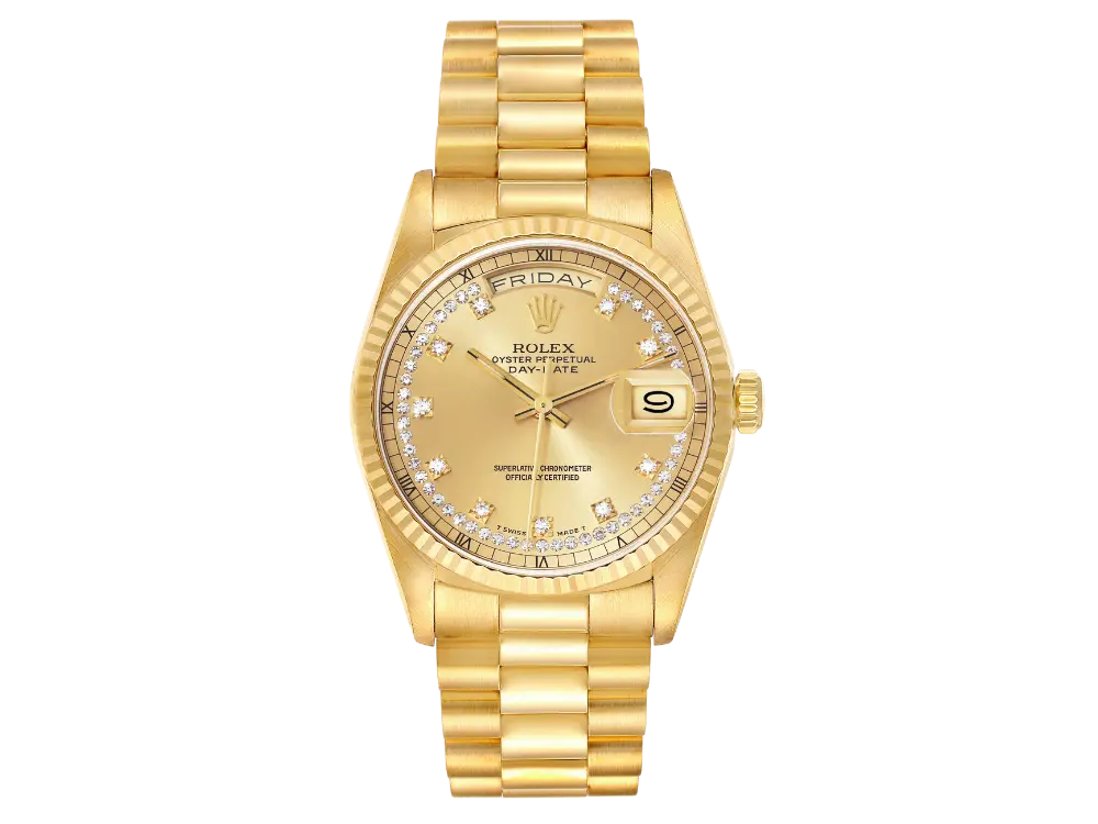 Rolex Day-Date 36 Ref. 18238 Diamond Dial