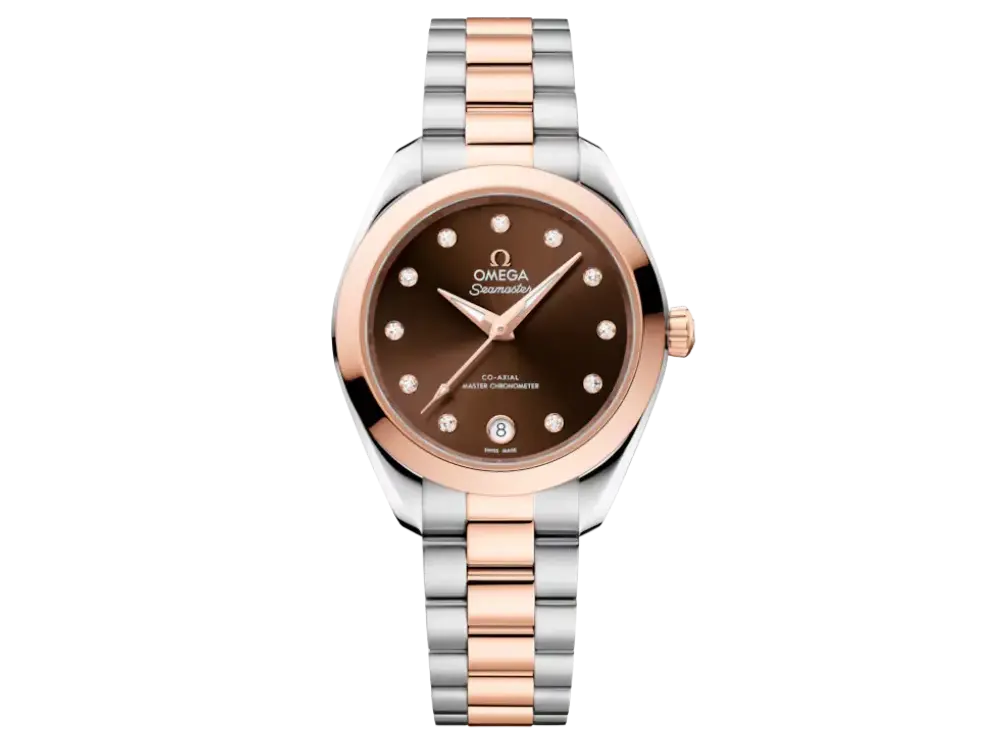 Seamaster Aqua Terra 150M 30 mm, steel ‑ Sedna gold on steel ‑ Sedna gold Ref. 220.20.30.20.63.001