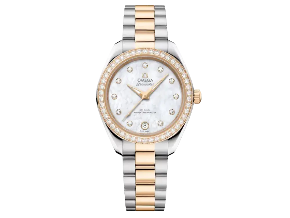 Seamaster Aqua Terra 150M 30 mm, steel ‑ Moonshine gold on steel ‑ Moonshine gold Ref. 220.25.30.20.55.001