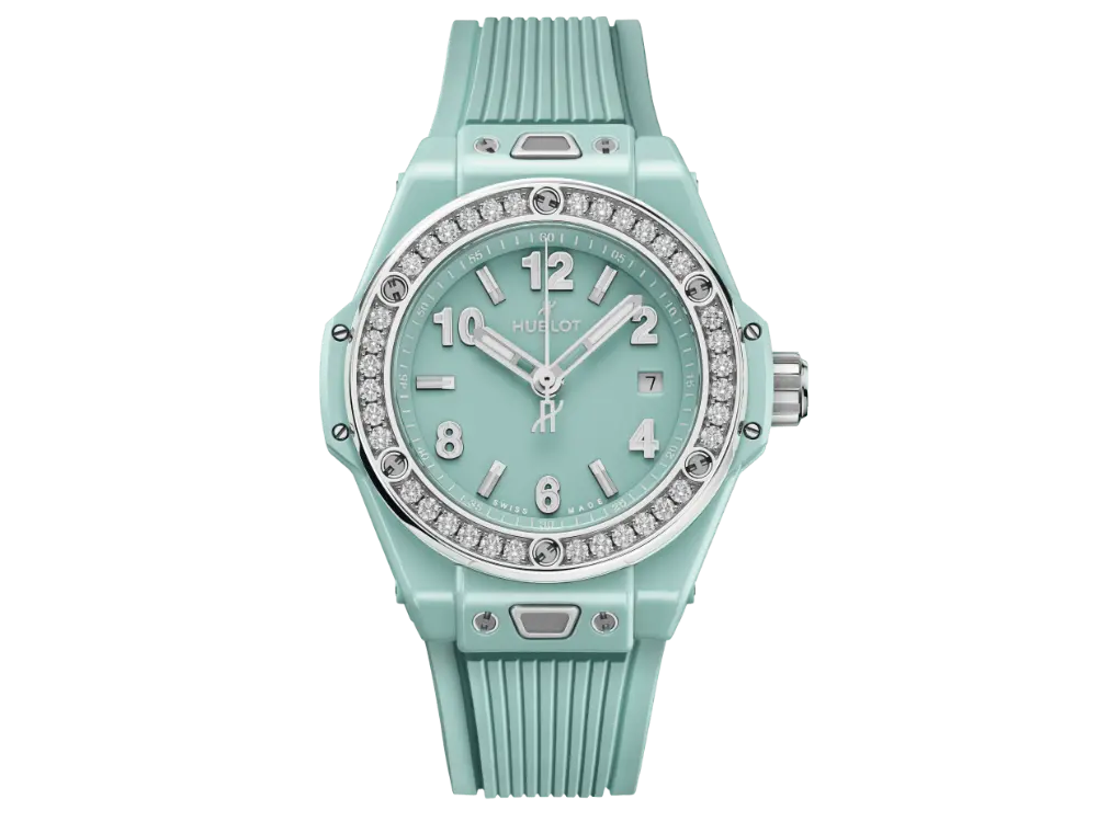 Big Bang One Click Mint Green Ceramic Diamonds Ref. 485.GS.5271.RX.1204