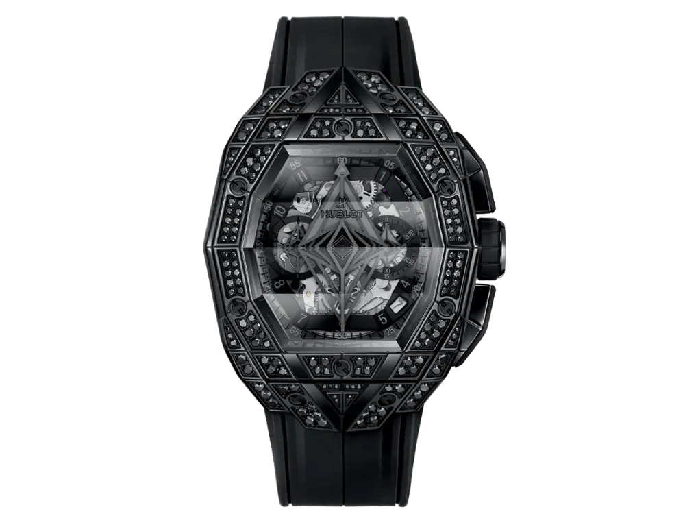 Spirit of Big Bang Sang Bleu All Black Pavé Ref. 648.CX.0114.RX.1600.MXM24