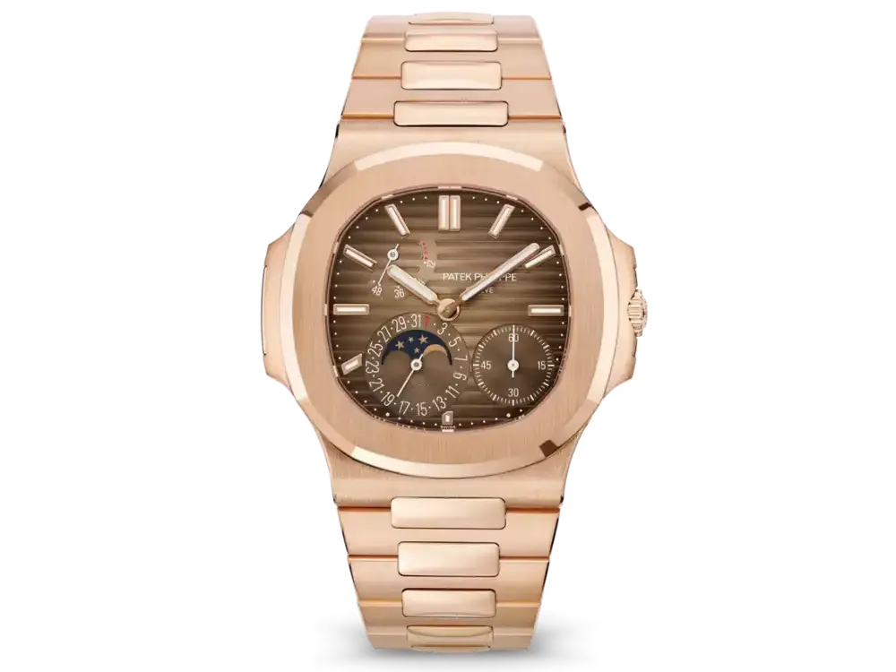 Patek Philippe Nautilus Moon Phase Rose Gold Watch 5712/1R-001