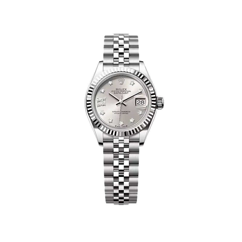 Rolex Lady-Datejust 28, Oystersteel and 18k White Gold, Ref#279174-0021