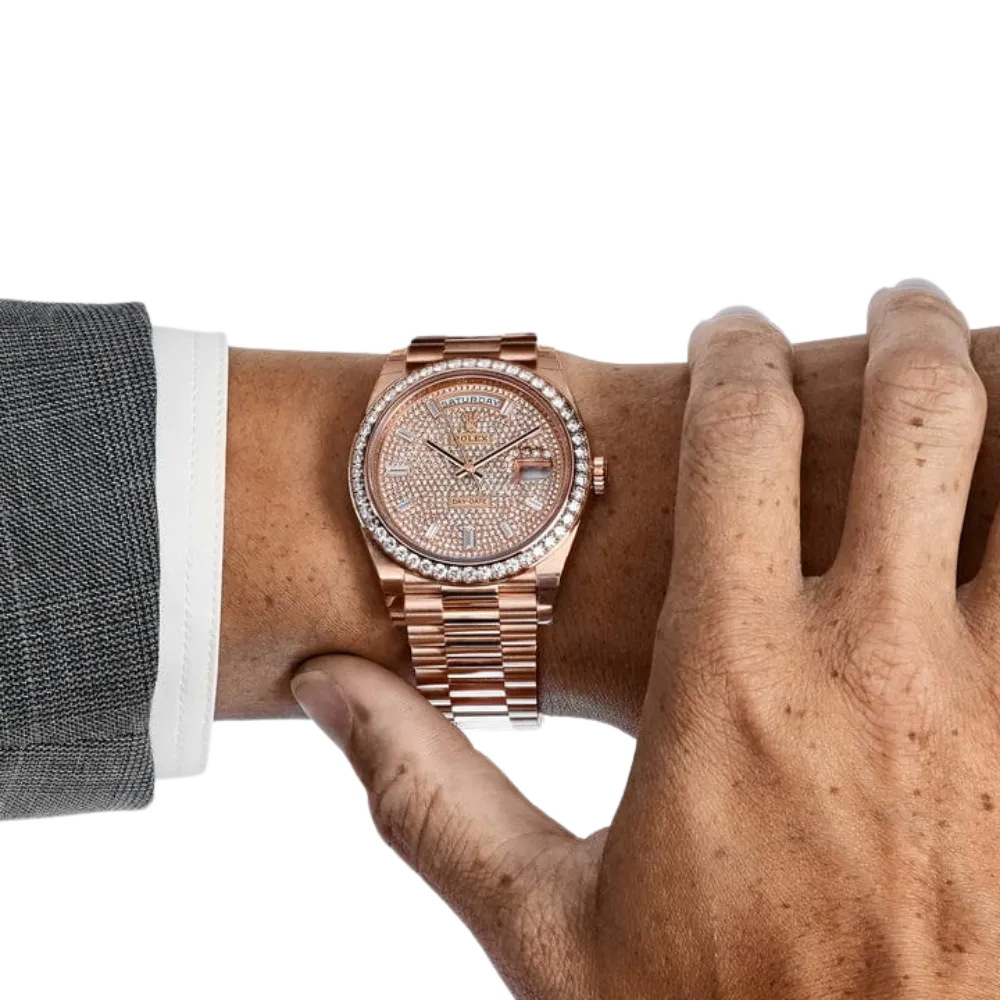 Rolex Day-Date 40 228345RBR Rose Gold Diamond Dial Diamond Bezel - Image 6
