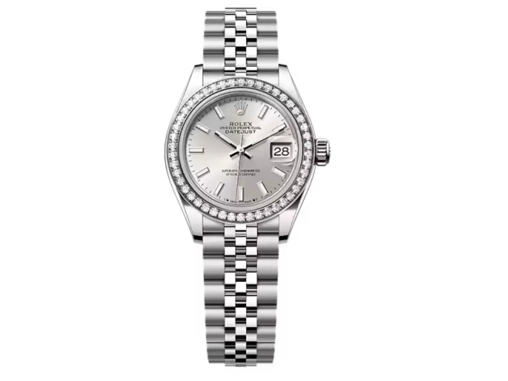 Rolex Lady-Datejust 28 Ref 279384RBR-0007 Oystersteel White Gold