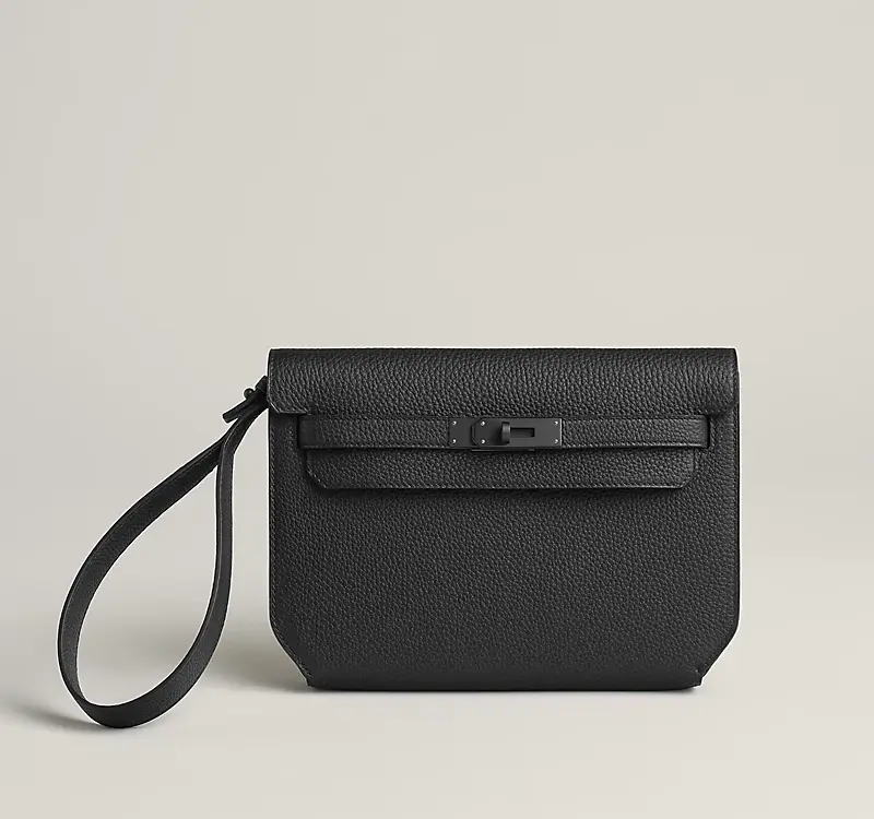 Hermes Kelly Depeches 25 Monochrome Pouch