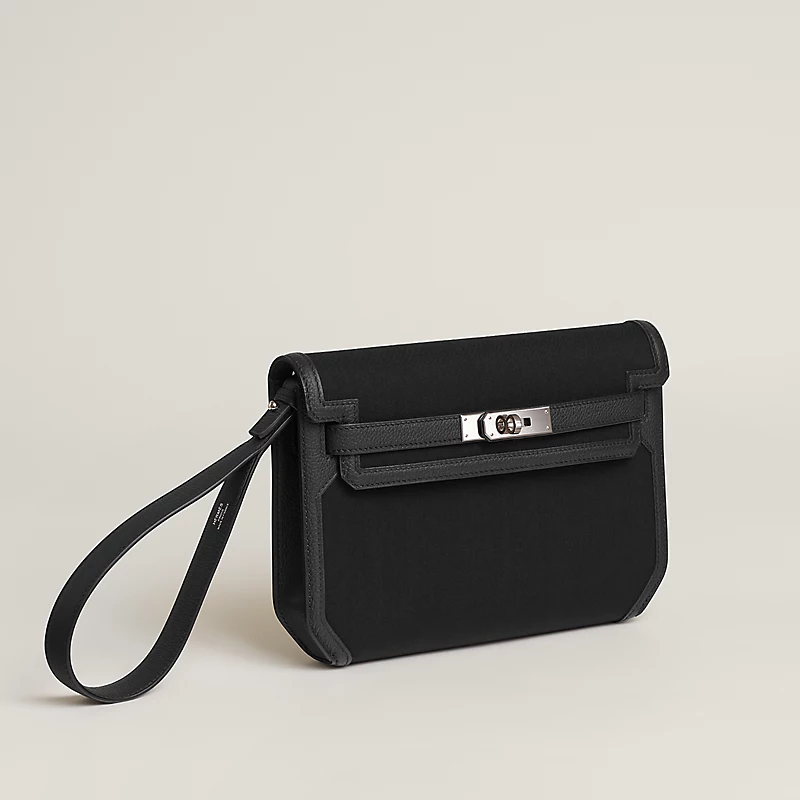 Hermes Kelly Depeches 25 Monochrome Pouch - Image 6