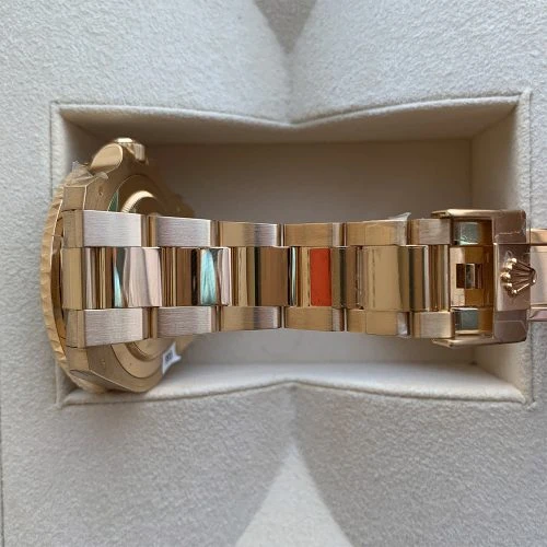 Rolex GMT-Master II 116748SA Yellow Gold Sapphire and Diamond Bezel Black Dial - Image 5